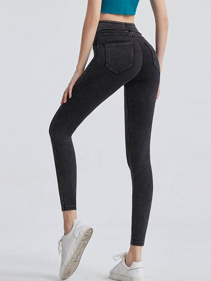 Wide Waistband Sports Leggings for Ultimate Comfort Fit - Selvanelle