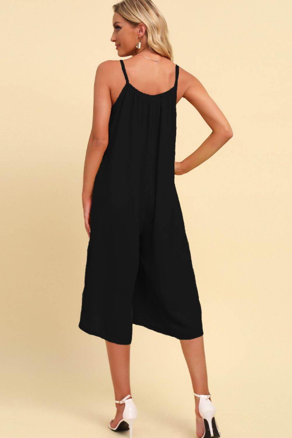 Spaghetti Strap Scoop Neck Jumpsuit - Selvanelle