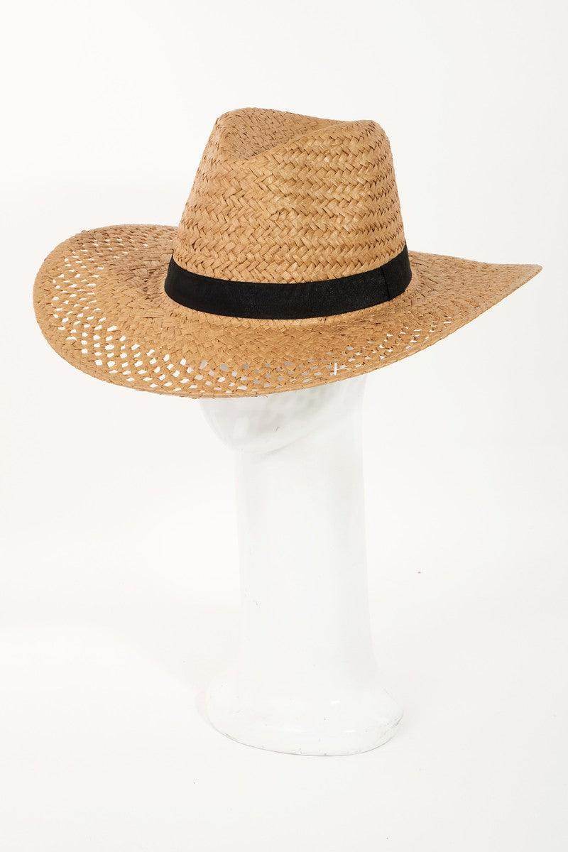 Fame Basket Weave Straw Sun Hat for Stylish Sun Protection - Selvanelle