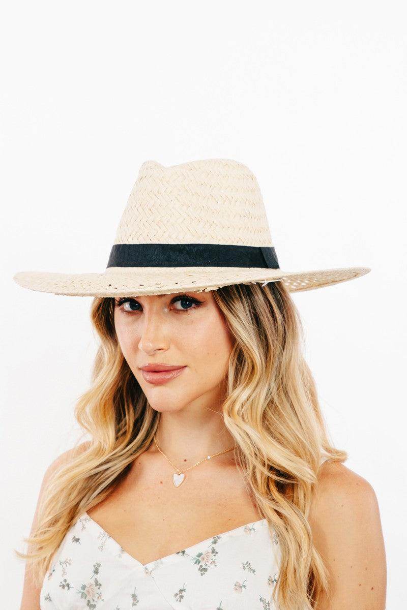 Fame Basket Weave Straw Sun Hat for Stylish Sun Protection - Selvanelle