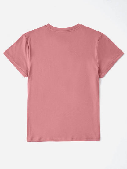 Rabbit Round Neck Short Sleeve T-Shirt - Selvanelle