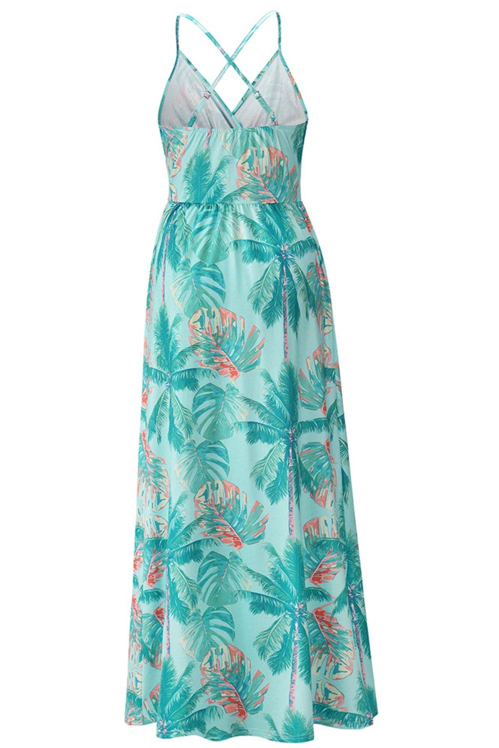 Crisscross Printed Surplice Cami Dress - Selvanelle