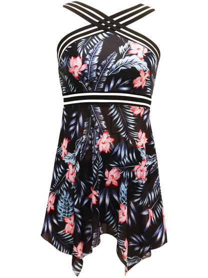 Cutout Printed Two-Piece Swim Set - Selvanelle
