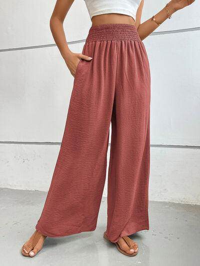 Perfee Wide Leg Pants with Pockets for Women Stylish Comfort - Selvanelle