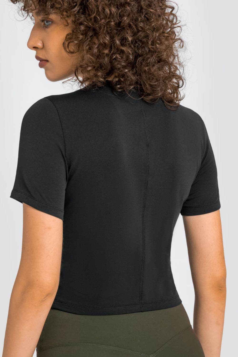 Millennia Round Neck Short Sleeve Yoga Tee - Selvanelle