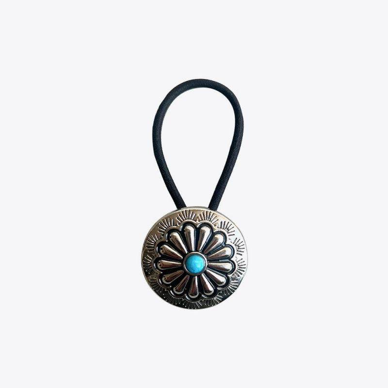Turquoise Round Shape Hair Rope for Stylish Hair Accessory - Selvanelle