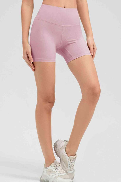 Wide Waistband Slim Fit Sports Shorts for Active Lifestyle - Selvanelle