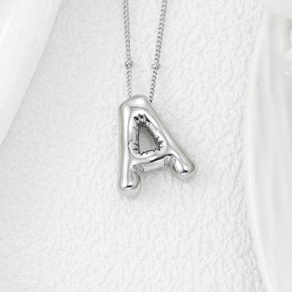 Copper Bubble Letter Pendant Necklace for Stylish Charm - Selvanelle