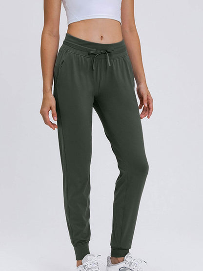 Millennia Double Take Tied Joggers with Pockets - Selvanelle