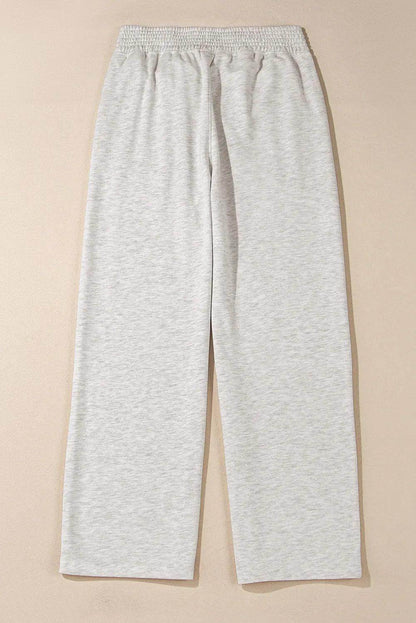 Elastic Waist Active Pants with Pockets for Women - Selvanelle
