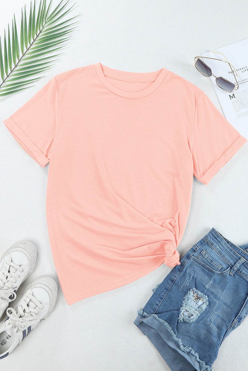 Rabbit Round Neck Short Sleeve T-Shirt - Selvanelle