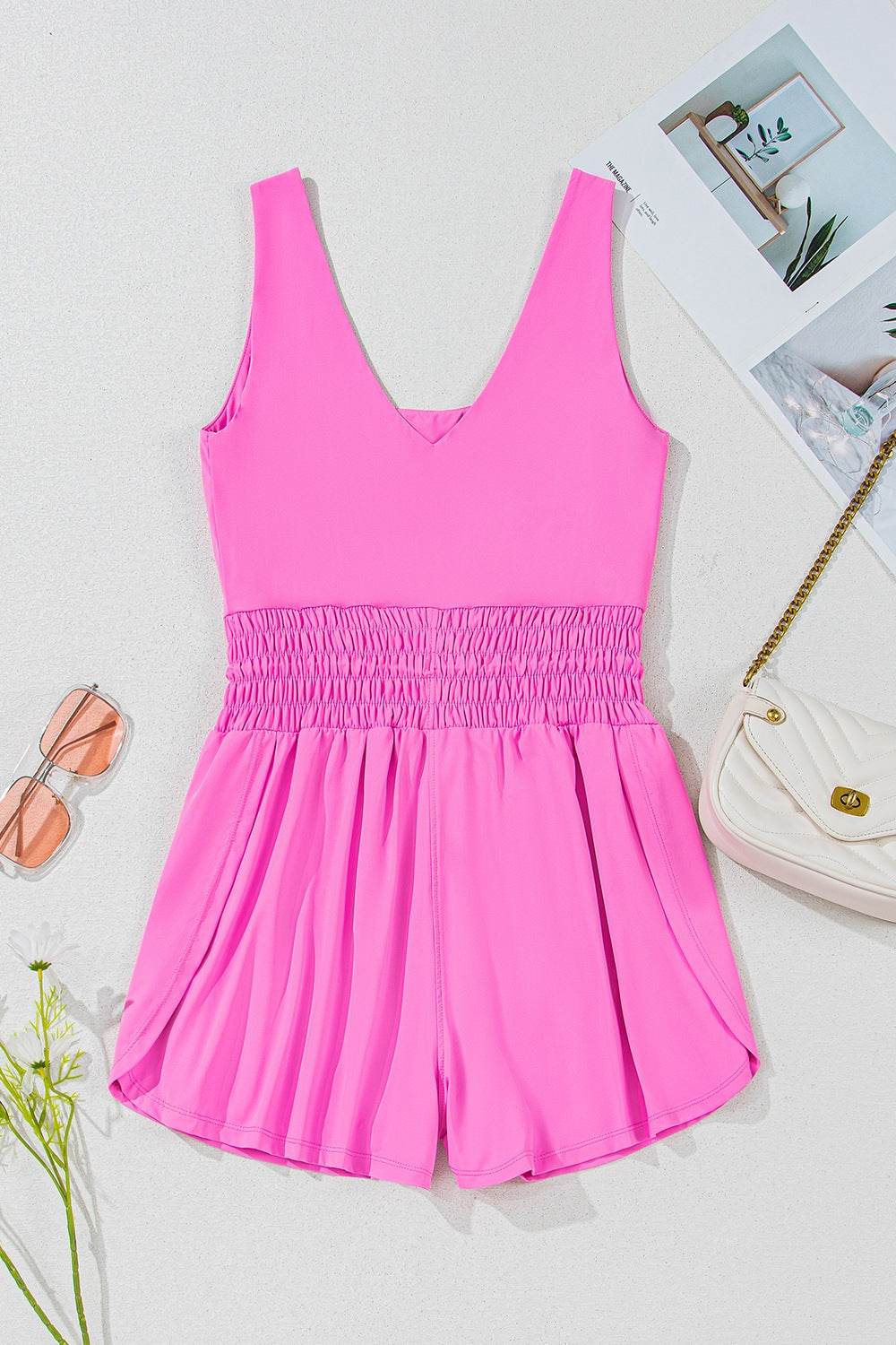 Drawstring Wide Strap Romper - Selvanelle