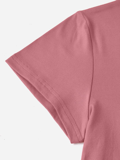 HAPPY EASTER Round Neck Short Sleeve T-Shirt - Selvanelle