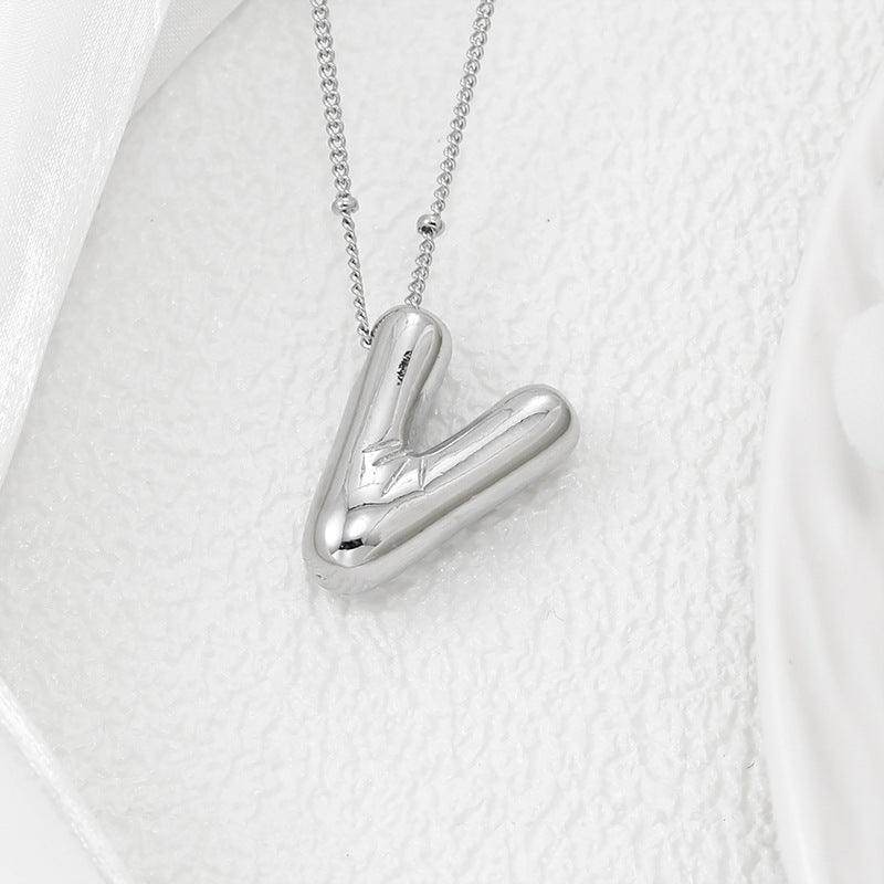 Copper Bubble Letter Pendant Necklace for Stylish Personalization - Selvanelle