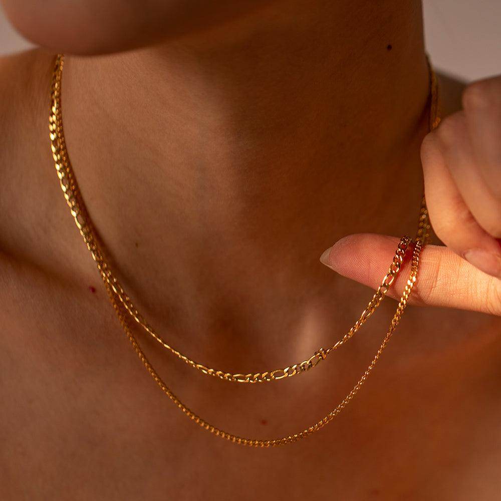 Stainless Steel Double-Layered Necklace for Elegant Style - Selvanelle