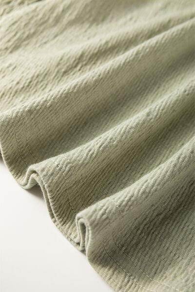 Textured Round Neck Three-Quarter Sleeve Blouse for Women - Selvanelle