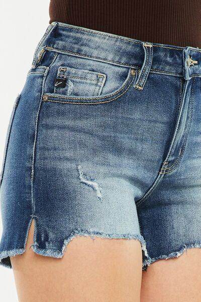 Kancan High Waist Raw Hem Denim Shorts for Summer Style - Selvanelle