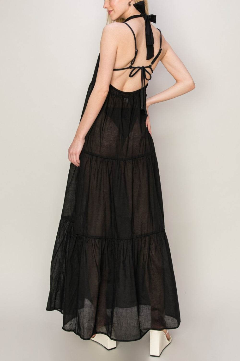 HYFVE Halter Neck Cover Up Maxi Dress - Selvanelle