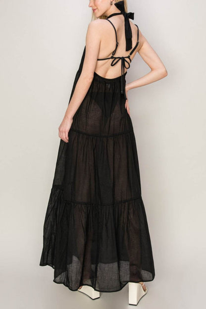 HYFVE Halter Neck Cover Up Maxi Dress - Selvanelle
