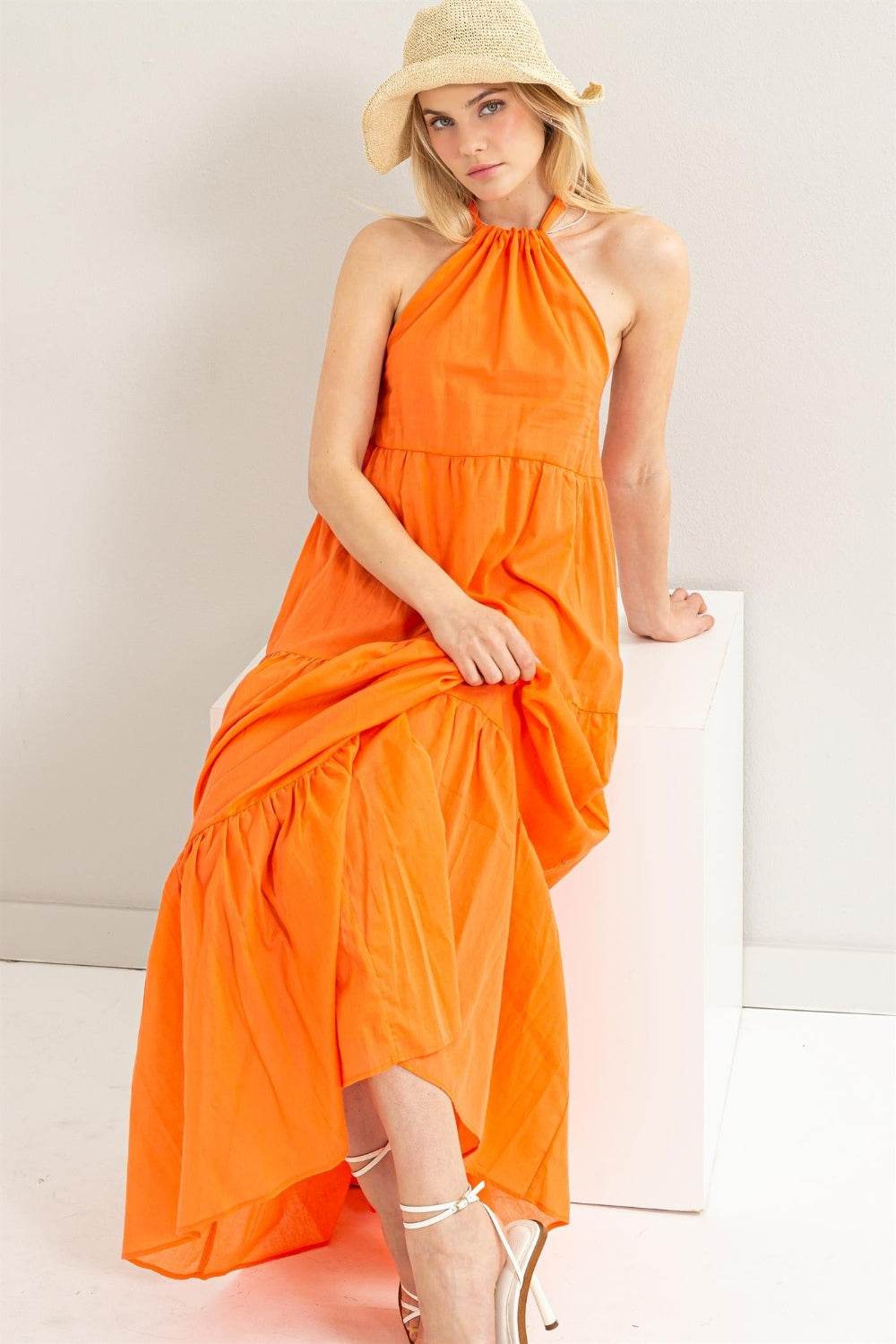 HYFVE Halter Neck Cover Up Maxi Dress - Selvanelle