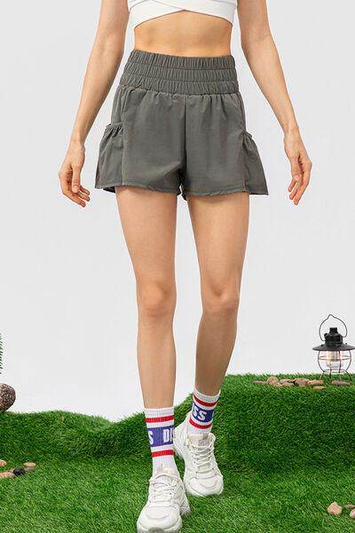 Elastic Waist Pocketed Active Shorts for Ultimate Comfort - Selvanelle