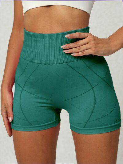 High Waist Active Shorts for Women with Stretch Fabric - Selvanelle