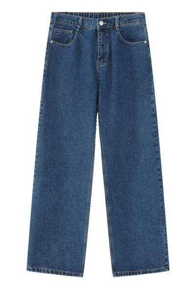 Wide Leg Jeans with Pockets for Effortless Style - Selvanelle