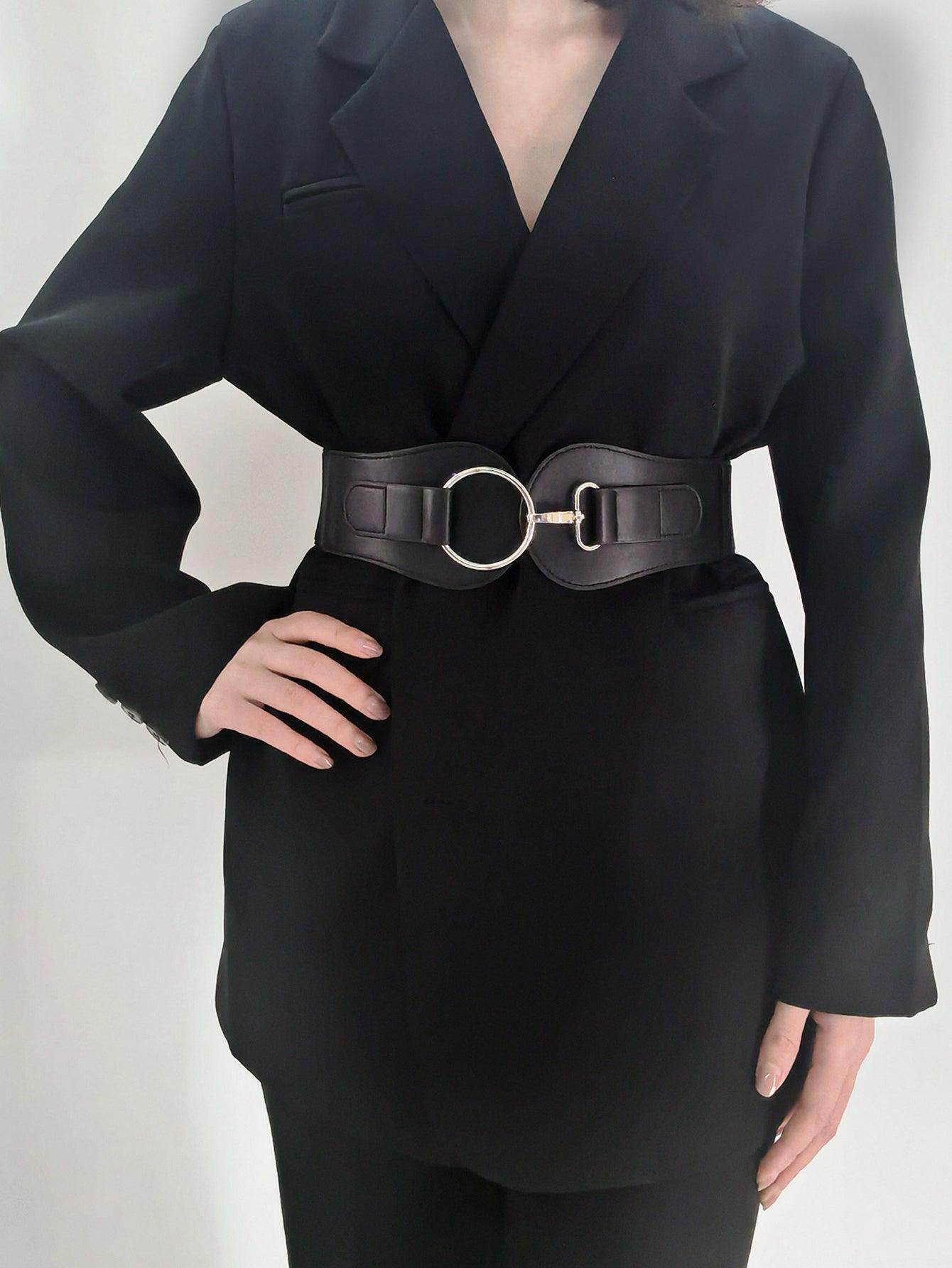 PU Elastic Wide Belt for Comfortable Fashion Fit - Selvanelle