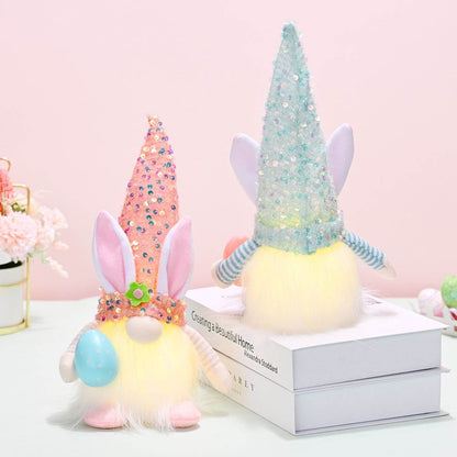 Easter Sequin Pointed Hat Faceless Gnome - Selvanelle