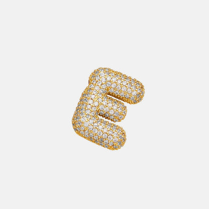 Inlaid Zircon Bubble Initial Necklace for Elegant Style - Selvanelle