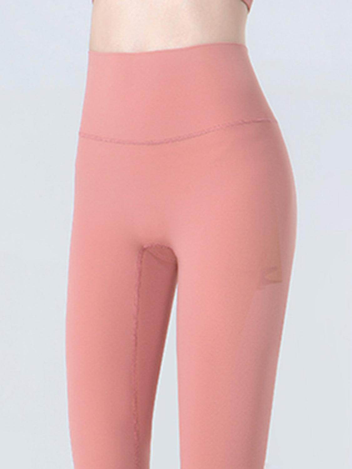 Wide Waistband Cropped Sports Leggings for Active Comfort - Selvanelle