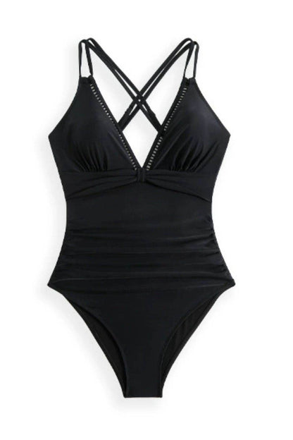 Double Spaghetti Strap One-Piece Swimwear - Selvanelle