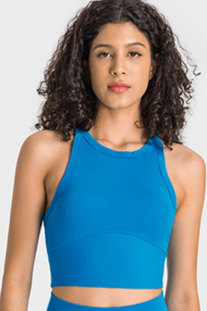 Millennia Racerback Cropped Sports Tank - Selvanelle