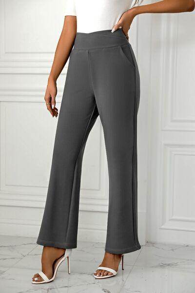 High Waist Straight Leg Pants for Women in Various Sizes - Selvanelle
