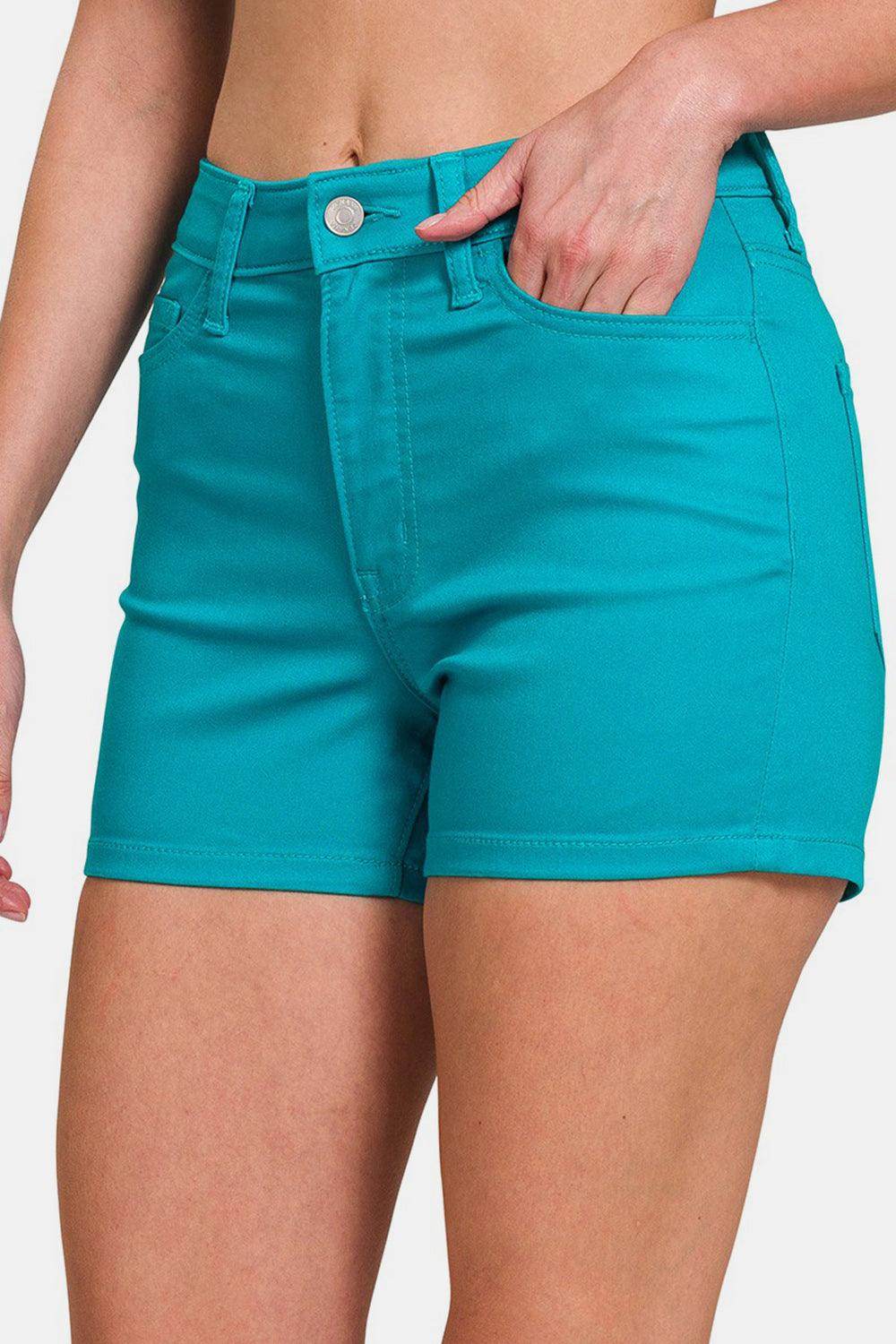 Zenana High Waist Denim Shorts for Women Summer Style - Selvanelle