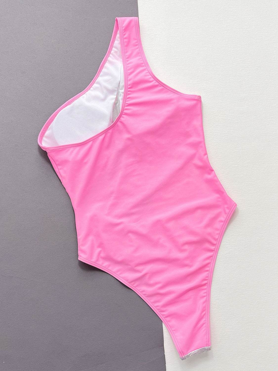 Contrast Panel One-Piece Swimsuit - Selvanelle