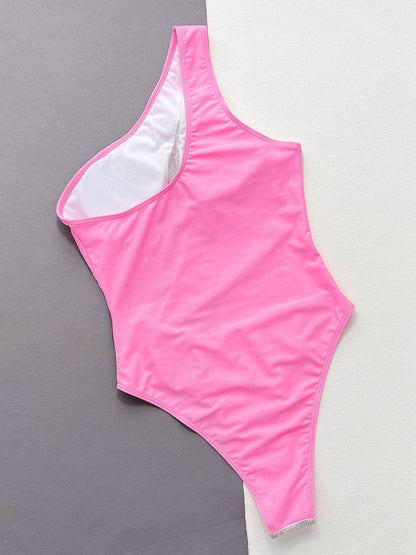 Contrast Panel One-Piece Swimsuit - Selvanelle