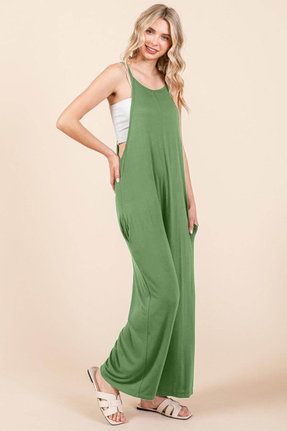 Culture Code Full Size Sleeveless Wide Leg Jumpsuit - Selvanelle