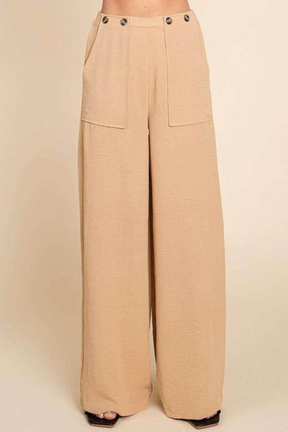 Culture Code Full Size High Waist Wide Leg Cargo Pants - Selvanelle