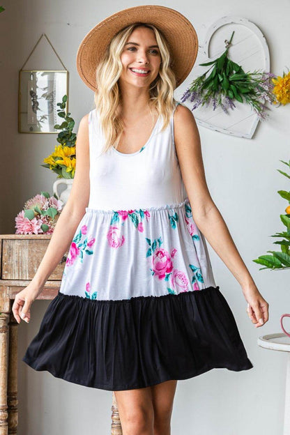 Heimish Full Size Scoop Neck Frill Tiered Dress Online - Selvanelle