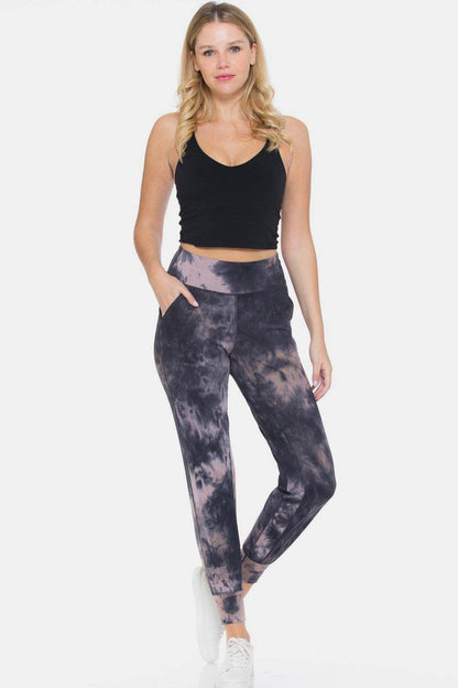 Leggings Depot Tie-Dye High Waist Cropped Leggings for Women - Selvanelle
