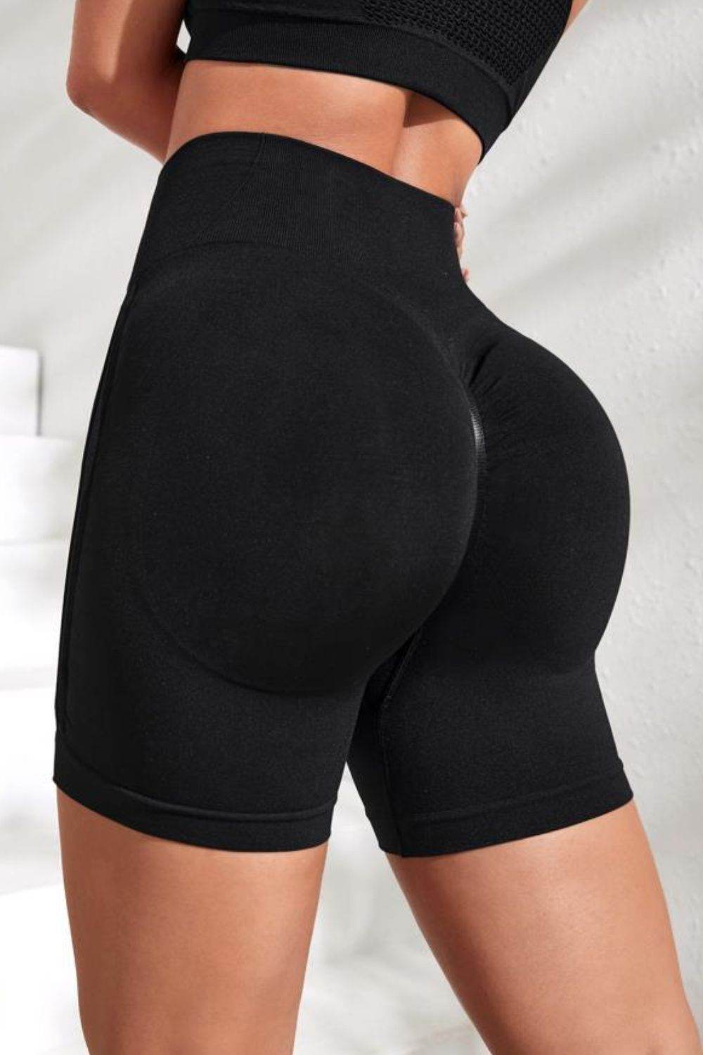 Slim Fit High Waistband Active Shorts - Selvanelle