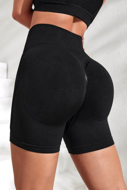 Slim Fit High Waistband Active Shorts - Selvanelle