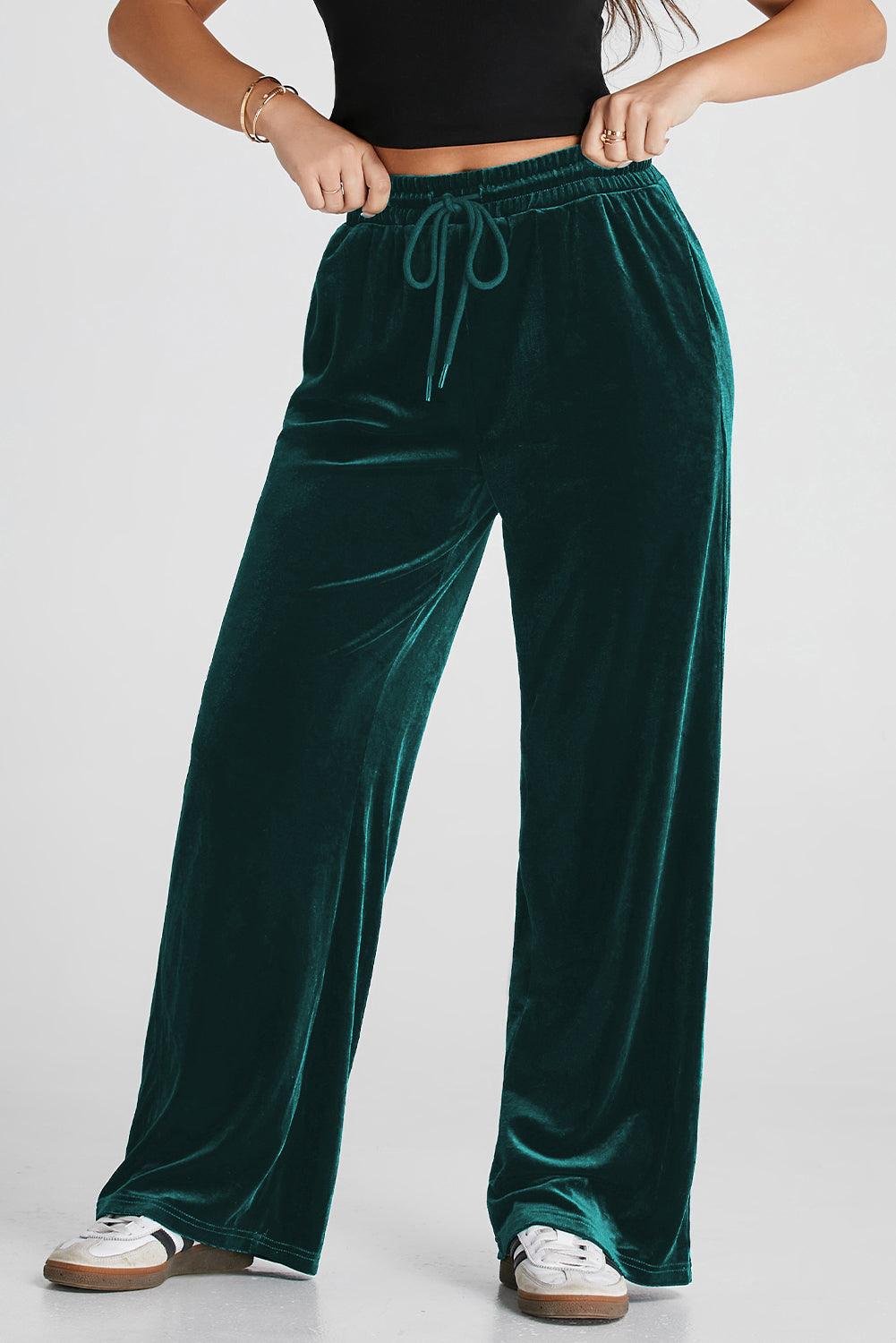 Drawstring Wide Leg Active Pants for Comfort and Style