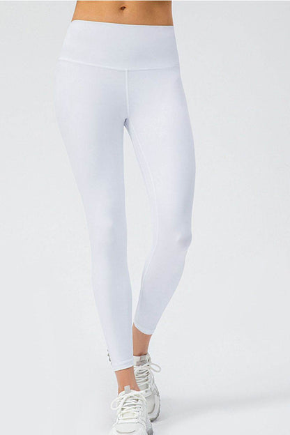 Wide Waistband Slim Fit Active Leggings - Selvanelle