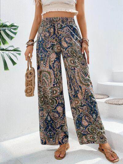Printed Wide Leg Pants for Stylish Comfort and Fit - Selvanelle