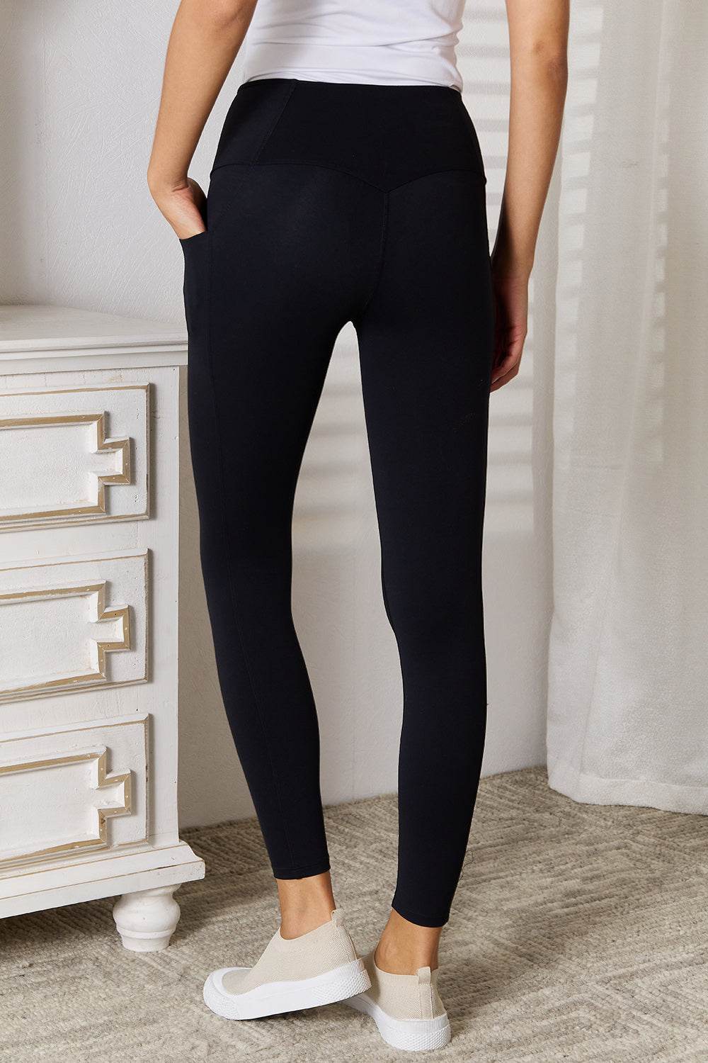 Basic Bae Wide Waistband Sports Leggings for Active Wear - Selvanelle