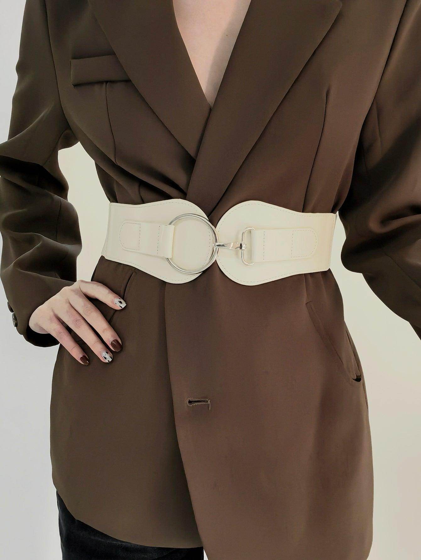 PU Elastic Wide Belt for Comfortable Fashion Fit - Selvanelle