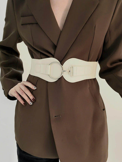 PU Elastic Wide Belt for Comfortable Fashion Fit - Selvanelle