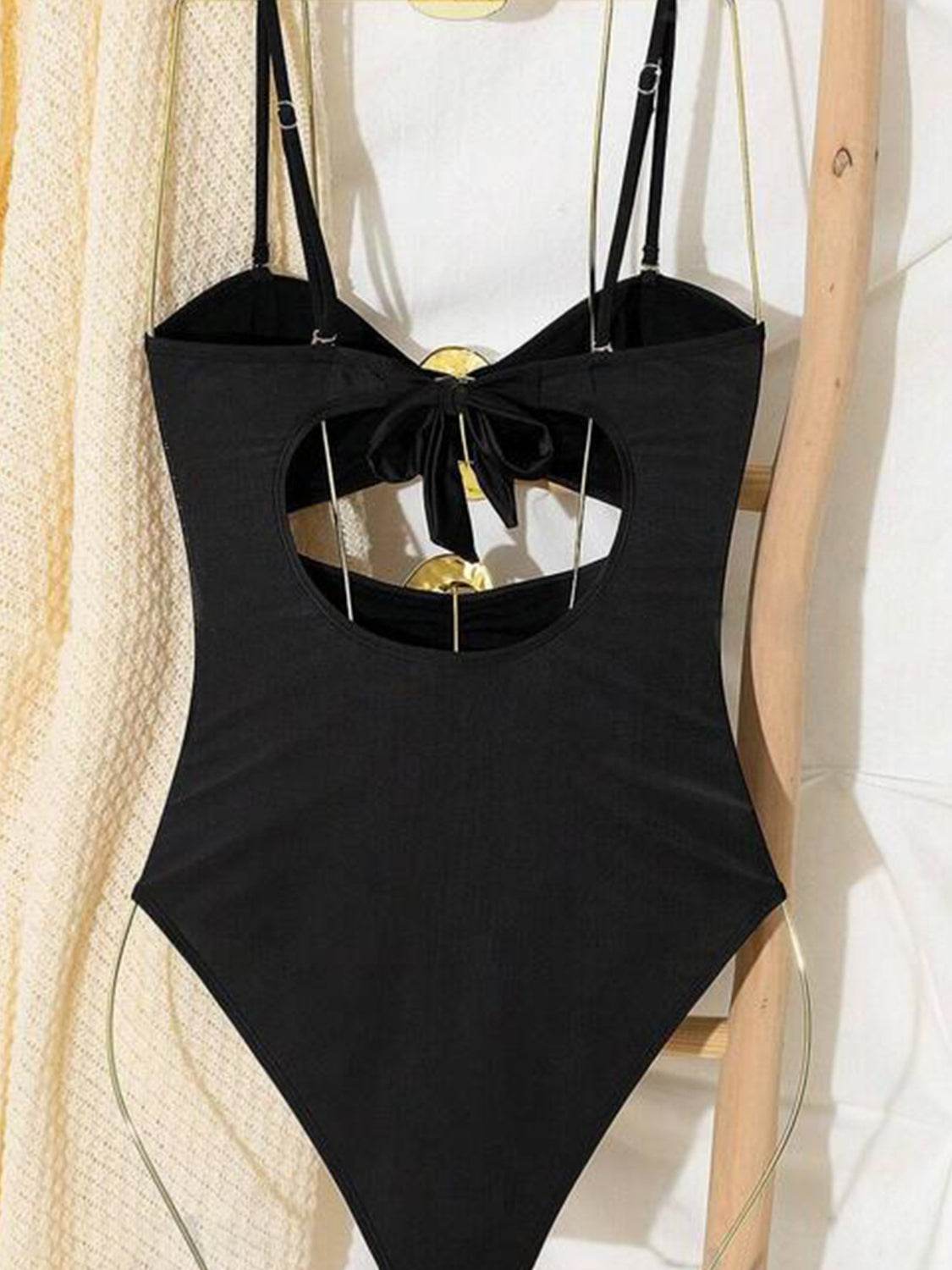 Cutout Sweetheart Neck One-Piece Swimwear - Selvanelle